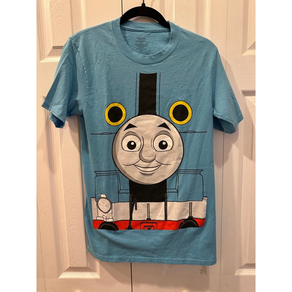 Thomas & Friends Mens Light Blue Graphic T-Shirt Day Out With Thomas #1 Fan S